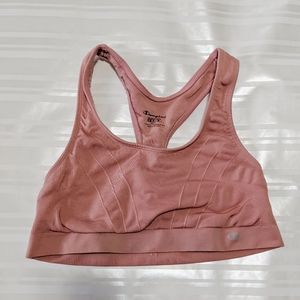 Pink shiny seamless champion sports bra